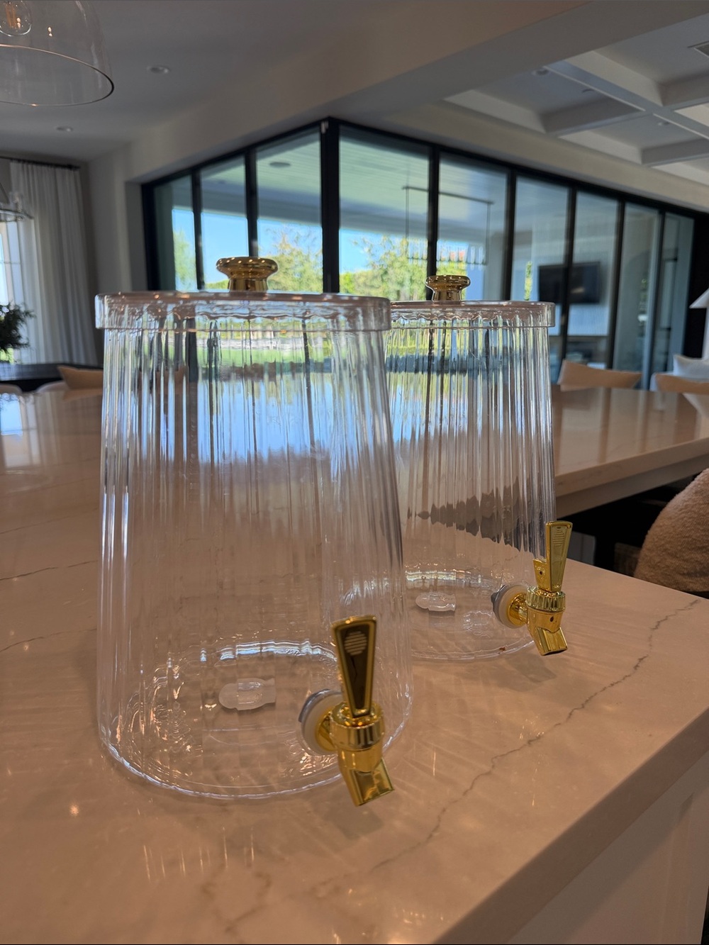 Beverage Dispenser with Spigot Gold (set of 2)